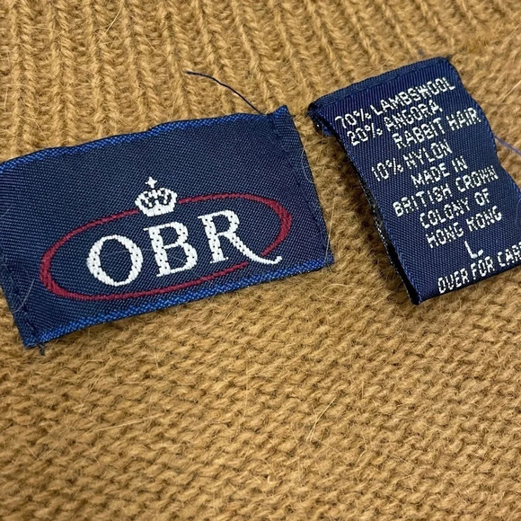 OBR Vintage Lambswool Angora Rabbit hair Crop Cardigan Sweater Made in Hong Kong - Picture 4 of 13